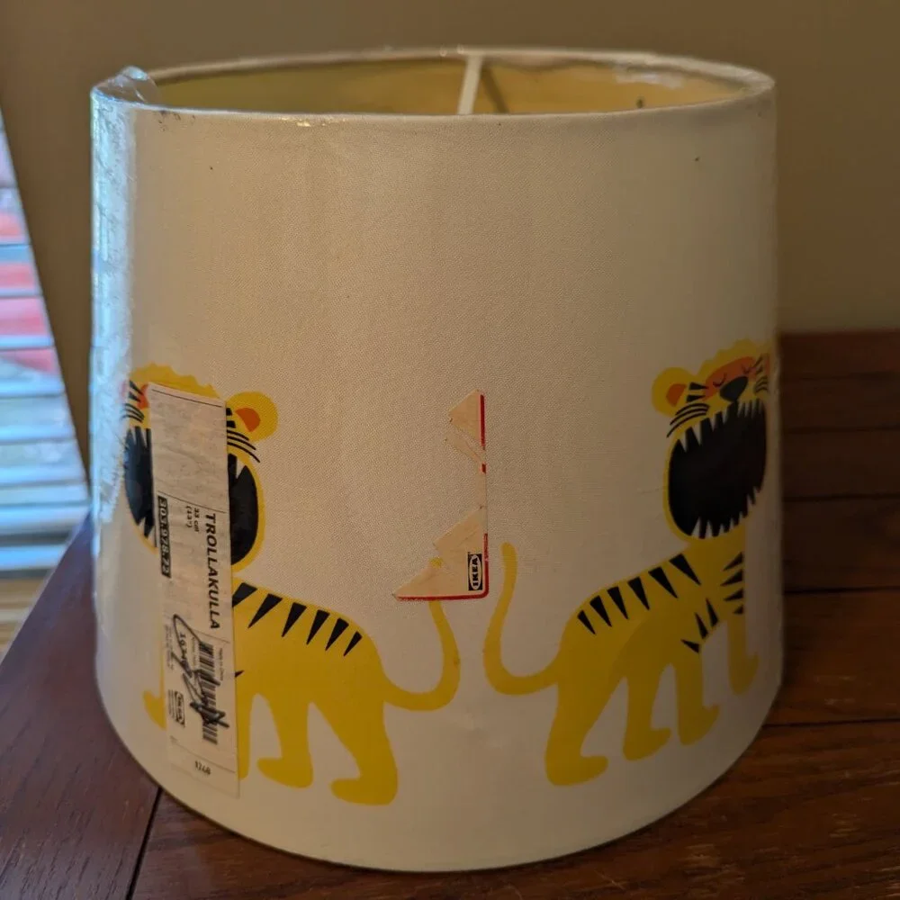 IKEA Trollakulla 13-inch Lamp Shade Twin Dragons Childs Room Imperfect
